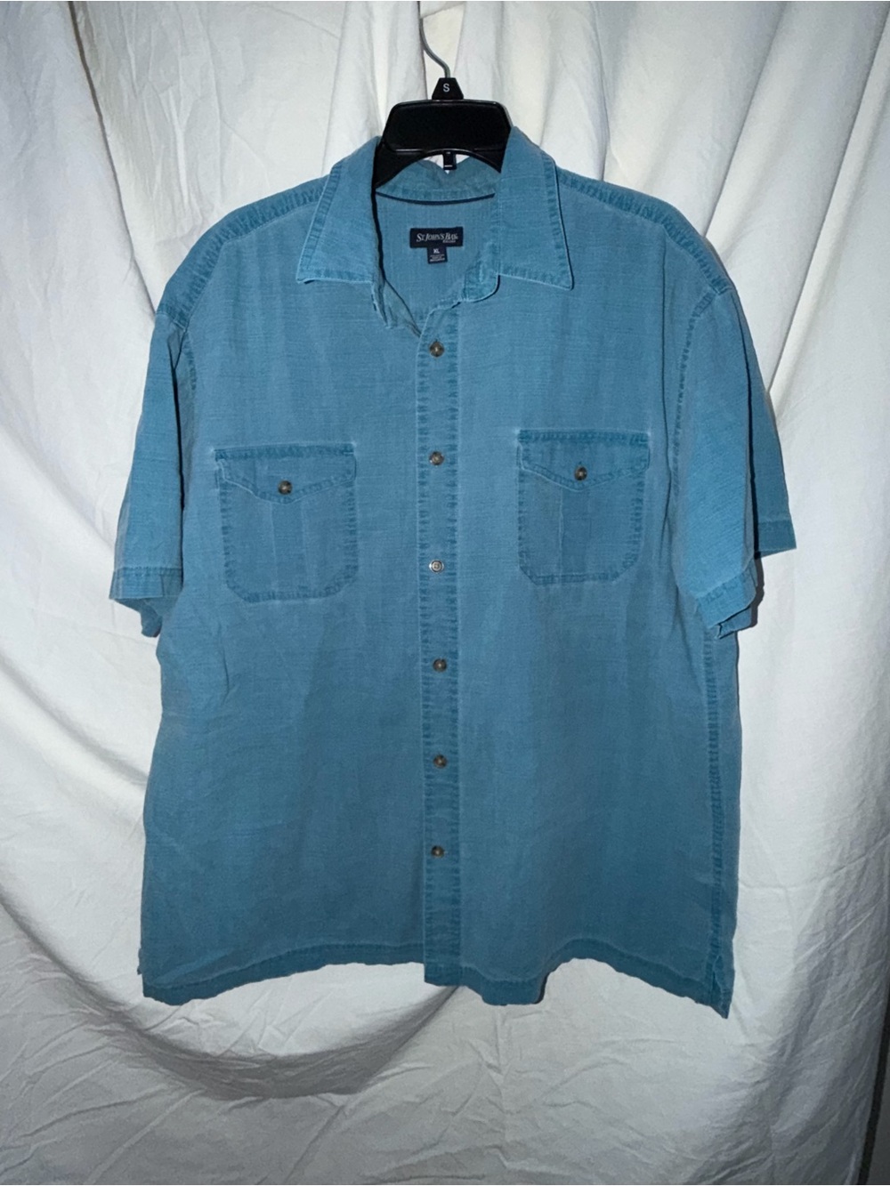 St. John's Bay Teal Short-Sleeve Button-Down Shirt